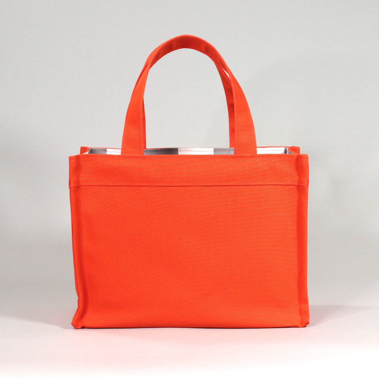 エヴリィトート　EveryTote　北欧生地×倉敷帆布 8号帆布　オレンジ　オリジナル　ハンドメイド帆布トートバッグ　ハネアント神戸