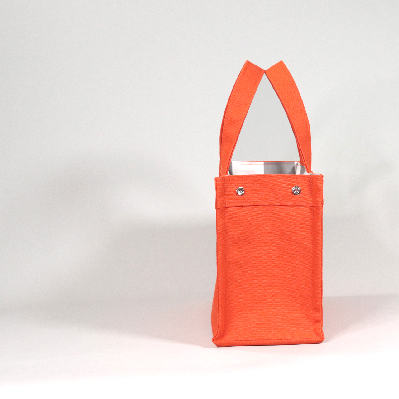 エヴリィトート　EveryTote　北欧生地×倉敷帆布 8号帆布　オレンジ　オリジナル　ハンドメイド帆布トートバッグ　ハネアント神戸