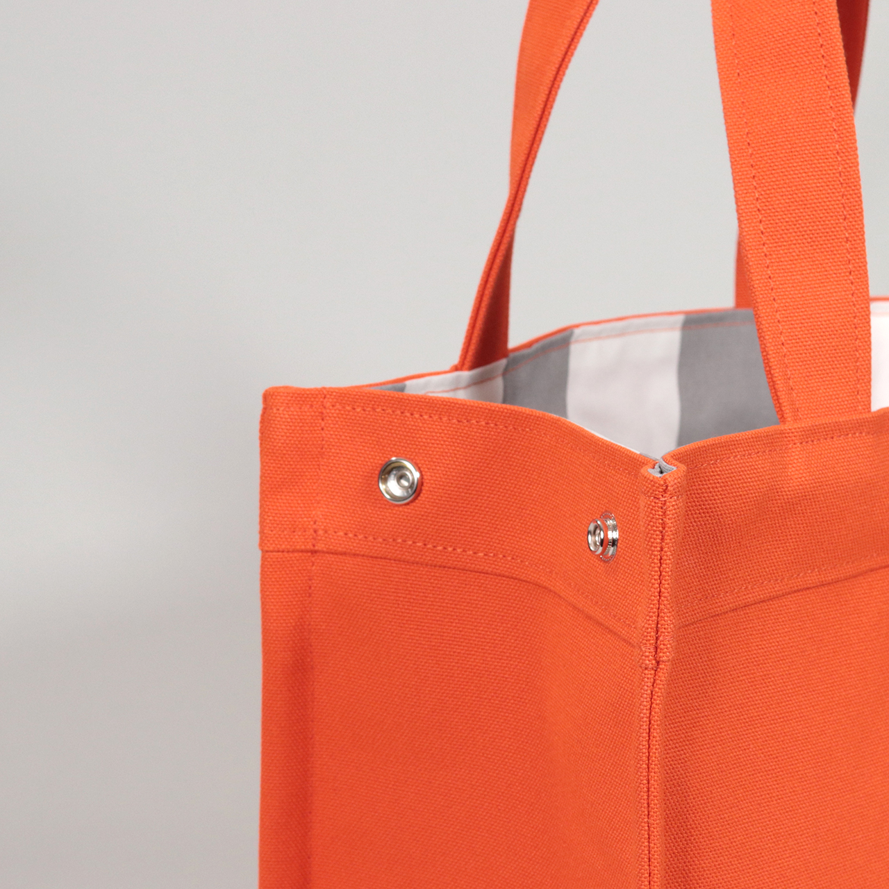 エヴリィトート　EveryTote　北欧生地×倉敷帆布 8号帆布　オレンジ　オリジナル　ハンドメイド帆布トートバッグ　ハネアント神戸