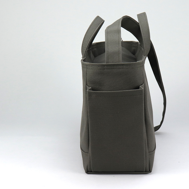 コンテナショルダー2WAY　containershoulder　北欧生地×富士金梅 8号帆布　グレイッシュカーキ　オリジナル　ハンドメイド帆布ショルダーバッグ　ハネアント神戸