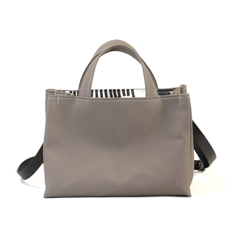 パケット　Packet　北欧生地×富士金梅 8号帆布　チャコールグレー　オリジナル　ハンドメイド帆布2wayショルダーバッグ　ハネアント神戸