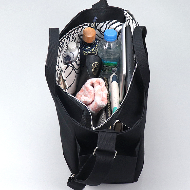 コンテナショルダー2WAY　containershoulder　北欧生地×富士金梅 8号帆布　ブラック　オリジナル　ハンドメイドコンテナショルダー2WAY　containershoulder　北欧生地×富士金梅 8号帆布　ベージュ　オリジナル　ハンドメイド帆布ショルダーバッグ　ハネアント神戸　ハネアント神戸