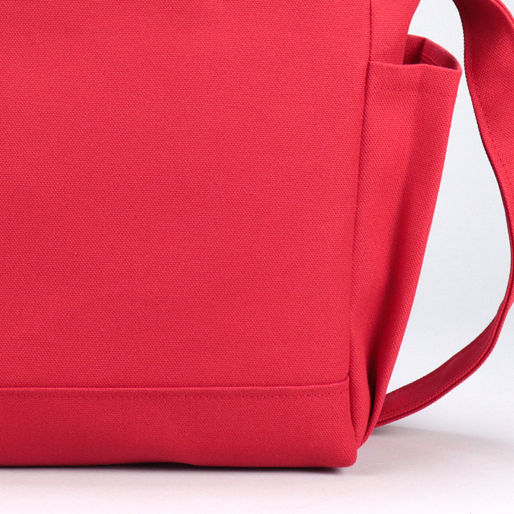 コンテナショルダー2WAY　containershoulder　北欧生地×富士金梅 8号帆布　レッド　オリジナル　ハンドメイド帆布ショルダーバッグ　ハネアント神戸