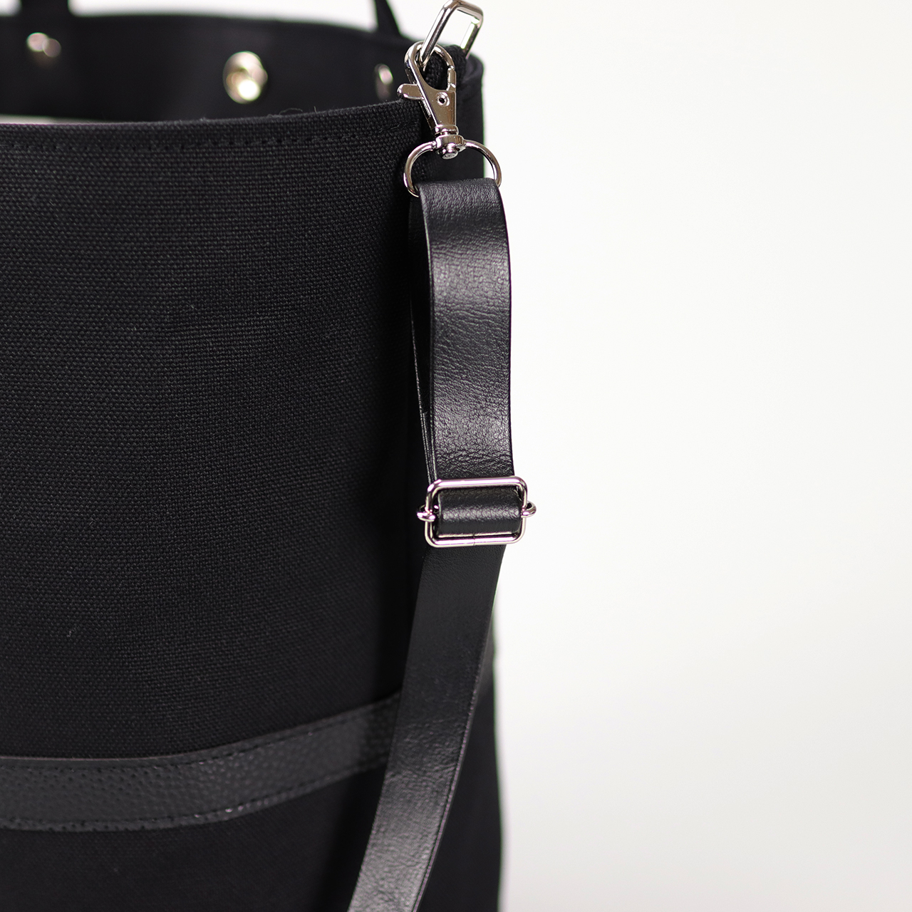 タンク　TANK　北欧生地×富士金梅 8号帆布　ブラック　オリジナル　ハンドメイド帆布ショルダーバッグ2way　ハネアント神戸