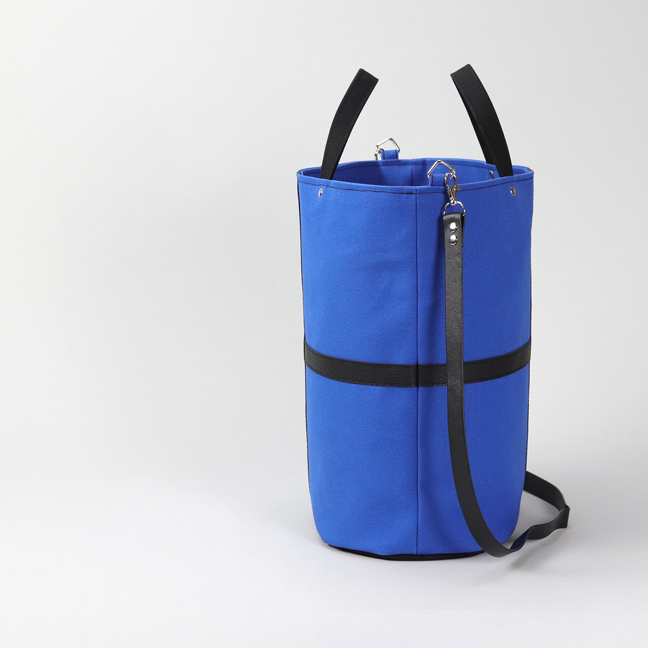 タンク　TANK　北欧生地×富士金梅 8号帆布　ブルー　オリジナル　ハンドメイド帆布ショルダーバッグ2way　ハネアント神戸