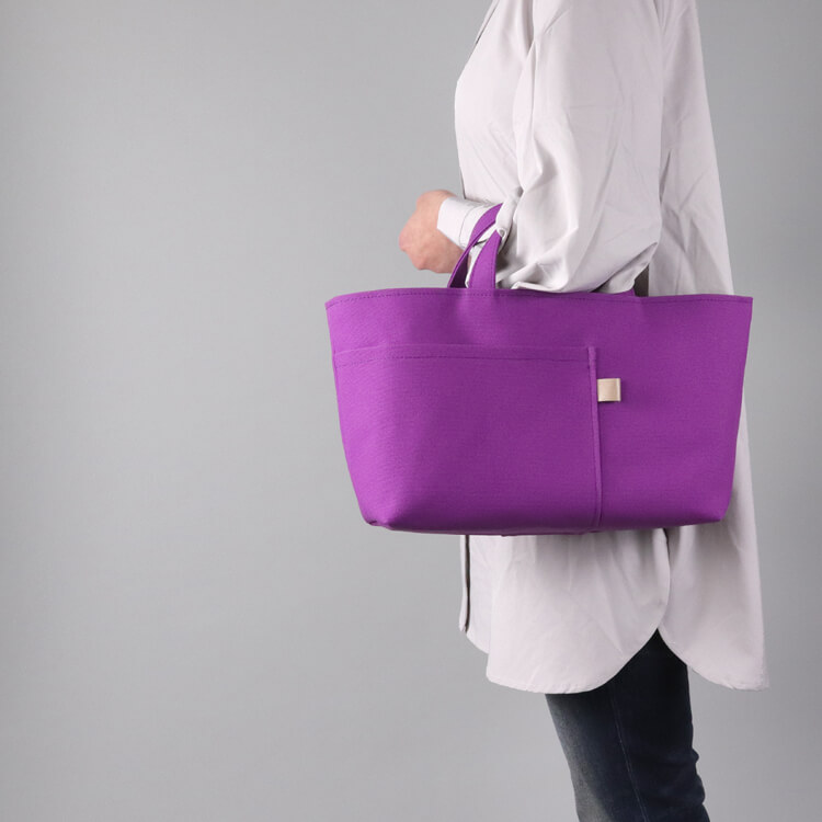 シップトート　shiptpte　北欧生地×富士金梅 8号帆布　デザートパープル　オリジナル　ハンドメイド帆布トートバッグ　ハネアント神戸