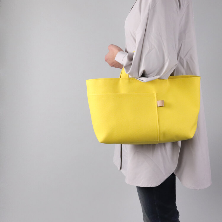 シップトート　shiptpte　北欧生地×富士金梅 8号帆布　カナリーイエロー　オリジナル　ハンドメイド帆布トートバッグ　ハネアント神戸