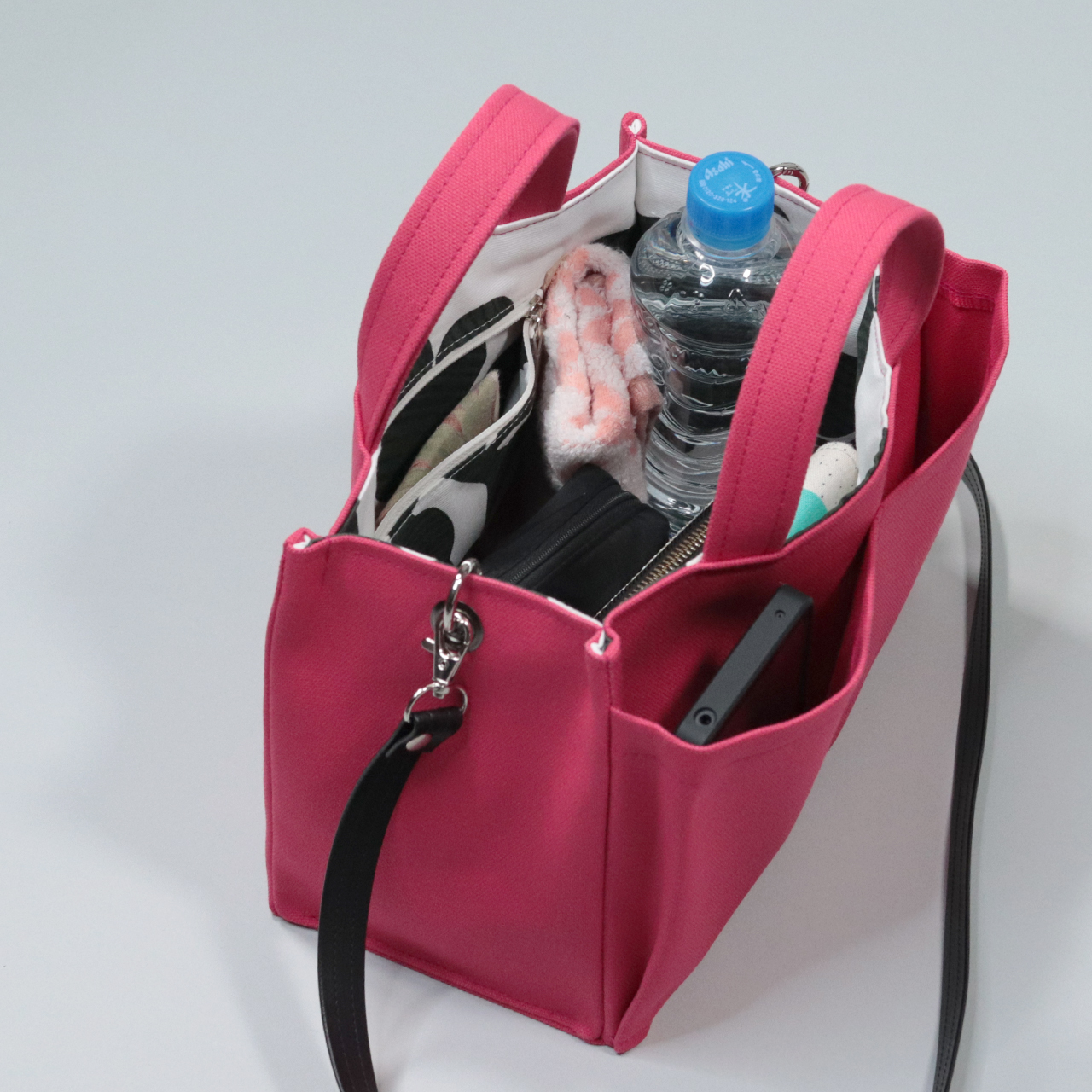 パケット　Packet　北欧生地×富士金梅 8号帆布　珊瑚桜　オリジナル　ハンドメイド帆布2wayショルダーバッグ　ハネアント神戸