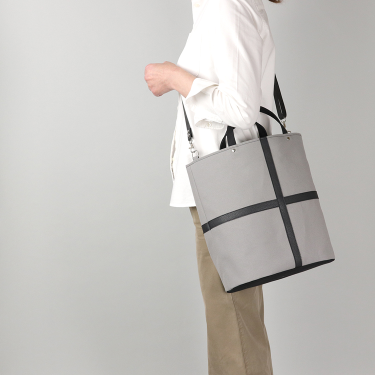 タンク　TANK　北欧生地×富士金梅 8号帆布　ブルー　オリジナル　ハンドメイド帆布ショルダーバッグ2way　ハネアント神戸