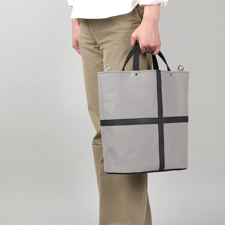 タンク　TANK　北欧生地×富士金梅 8号帆布　ブルー　オリジナル　ハンドメイド帆布ショルダーバッグ2way　ハネアント神戸