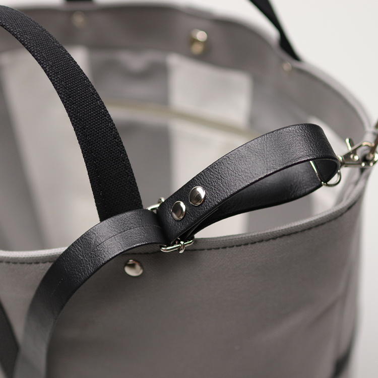 タンク　TANK　北欧生地×富士金梅 8号帆布　ブルー　オリジナル　ハンドメイド帆布ショルダーバッグ2way　ハネアント神戸