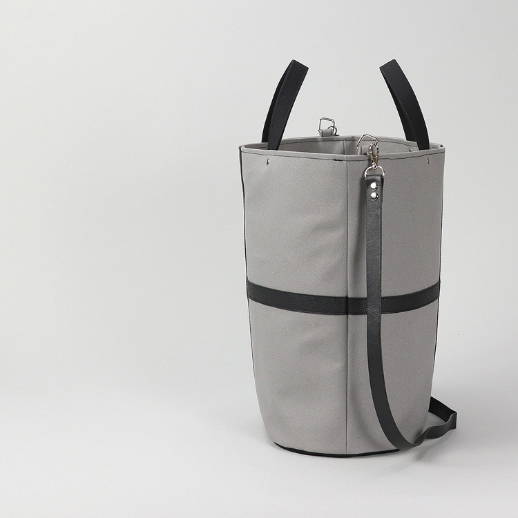 タンク　TANK　北欧生地×富士金梅 8号帆布　ブルー　オリジナル　ハンドメイド帆布ショルダーバッグ2way　ハネアント神戸