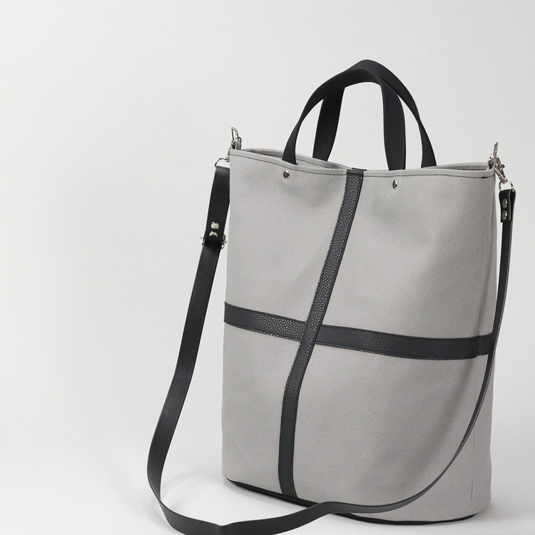 タンク　TANK　北欧生地×富士金梅 8号帆布　ブルー　オリジナル　ハンドメイド帆布ショルダーバッグ2way　ハネアント神戸