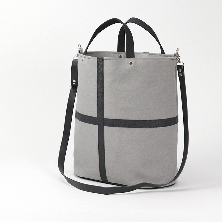 タンク　TANK　北欧生地×富士金梅 8号帆布　ブルー　オリジナル　ハンドメイド帆布ショルダーバッグ2way　ハネアント神戸