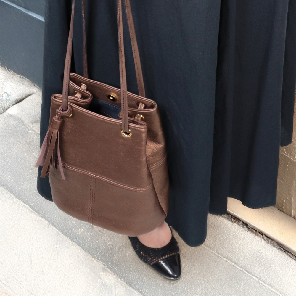 フラン　fran　yasumin　国産本革　クロムなめし　オールレザー　ブロンズ　オリジナル　ハンドメイド本革　牛革トートバッグ　ハネアント神戸