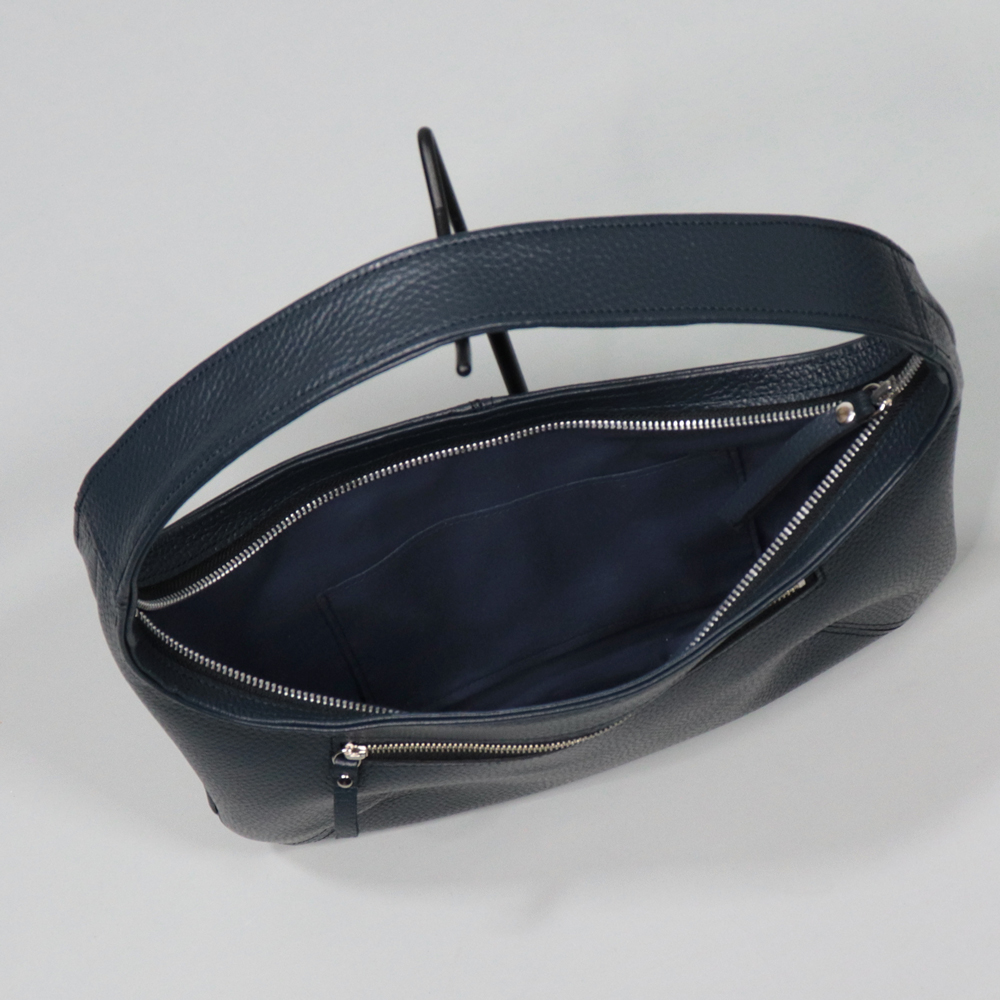 レジーナ　rejina　国産本革　オールレザー　ネイビー　オリジナル　ハンドメイド本革　牛革トートバッグ　ハネアント神戸