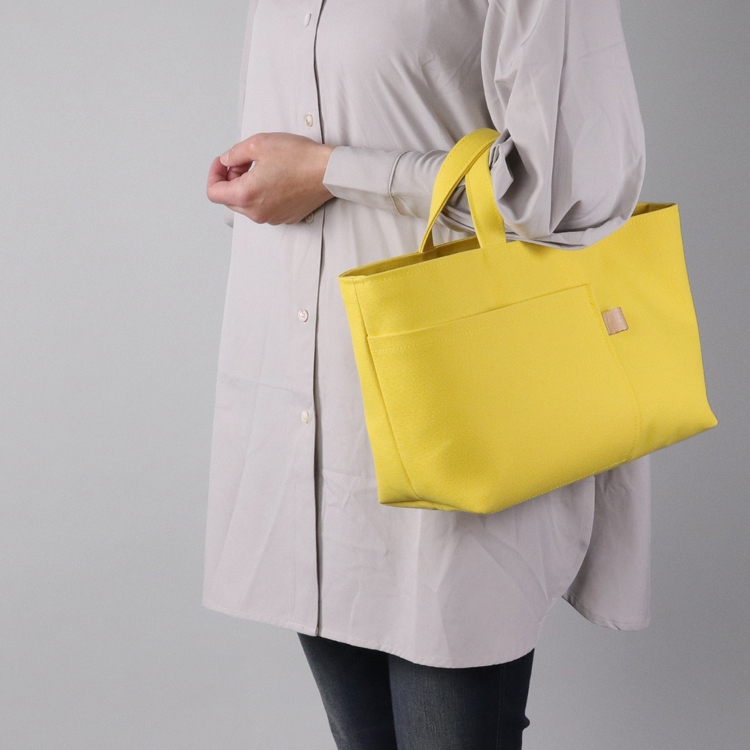 シップトート　shiptpte　北欧生地×富士金梅 8号帆布　カナリーイエロー　オリジナル　ハンドメイド帆布トートバッグ　ハネアント神戸