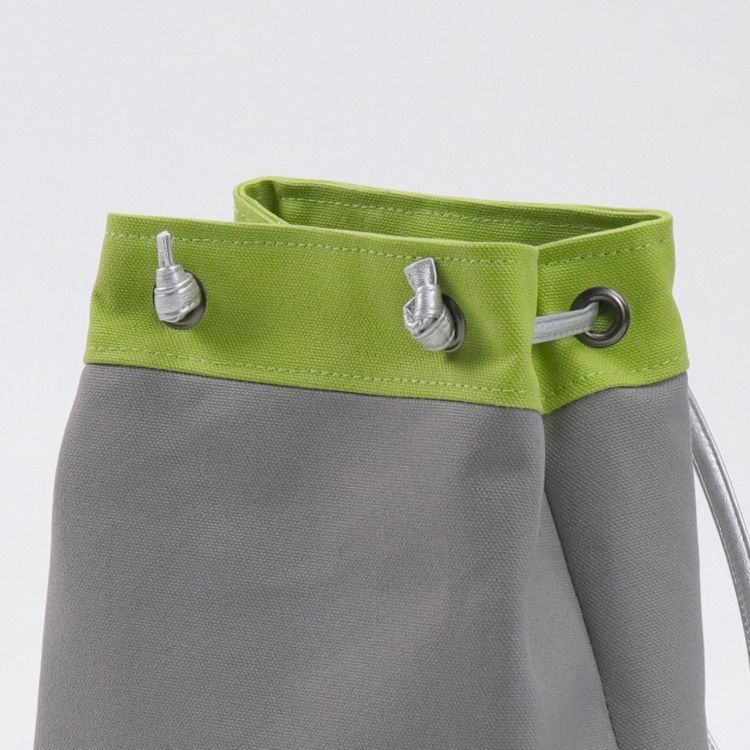 ピクニックショルダー　picnicshoulder　北欧生地×富士金梅 8号帆布　グレー×マスカット　オリジナル　ハンドメイド帆布ポシェット　ハネアント神戸