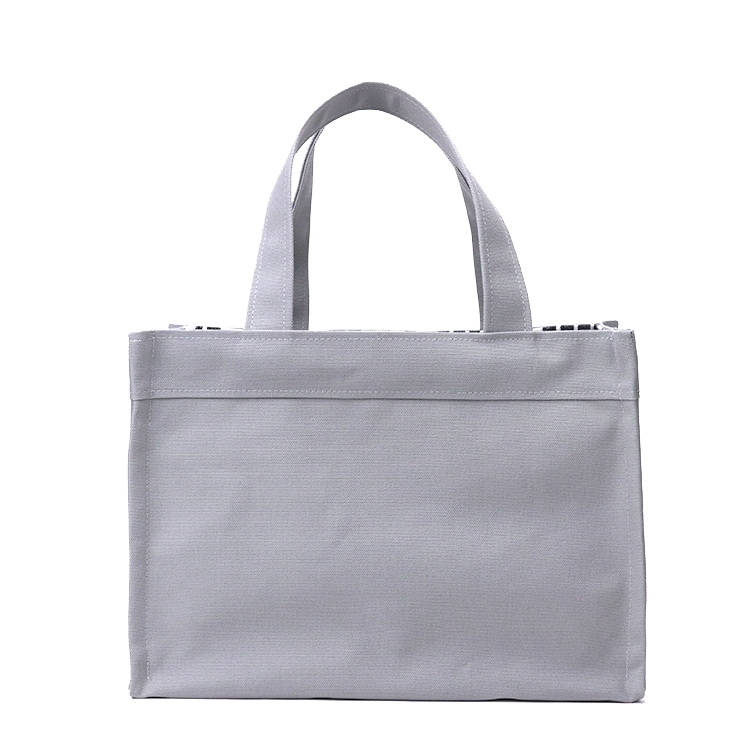 エヴリィトート　EveryTote　北欧生地×倉敷帆布 8号帆布　シルバー　オリジナル　ハンドメイド帆布トートバッグ　ハネアント神戸