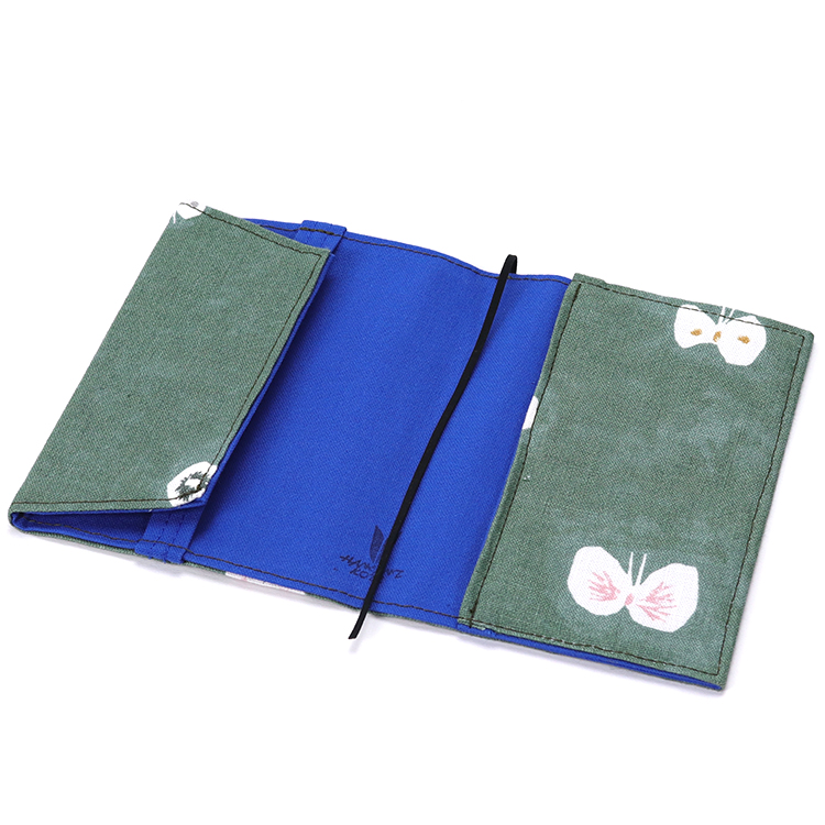 【文庫本】ミナペルホネン×倉敷帆布 ブックカバー グリーン　ハネアント神戸