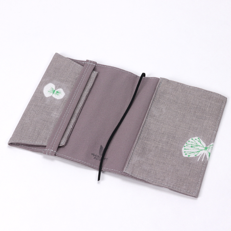 【文庫本】ミナペルホネン×倉敷帆布 ブックカバー ボルドー