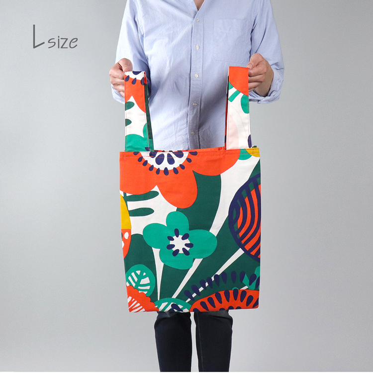 エコバッグ　北欧生地　オリジナル　ハンドメイドバッグ　コンパクト　ハネアント神戸