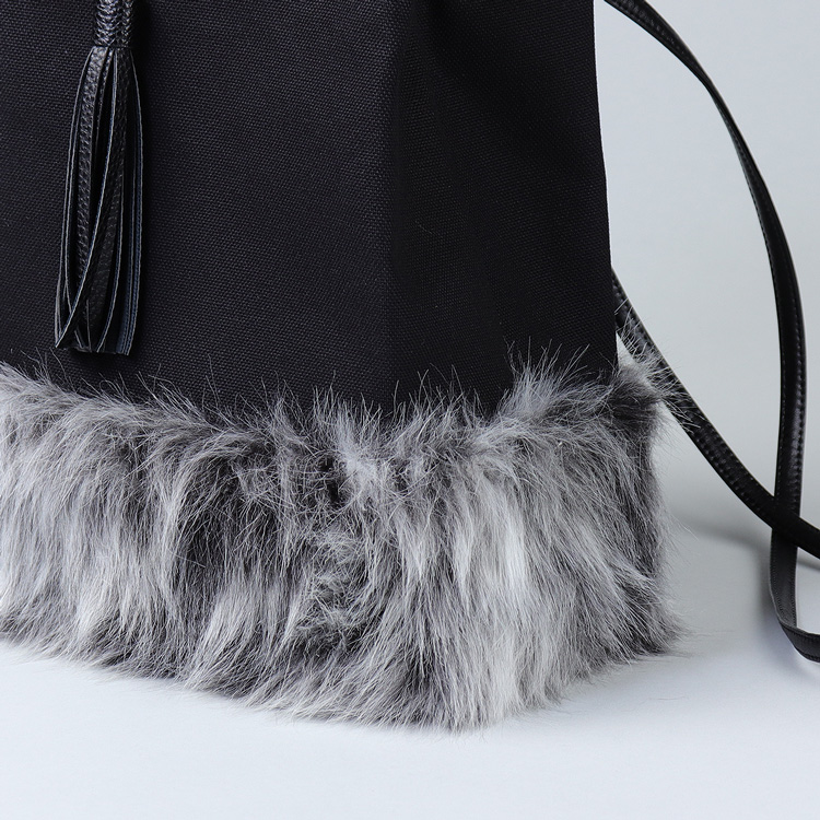 2wayランプリース　Lamplease　エコファー×北欧生地　レッド　オリジナル　ハンドメイド2wayエコファーショルダーバッグ　ハネアント神戸