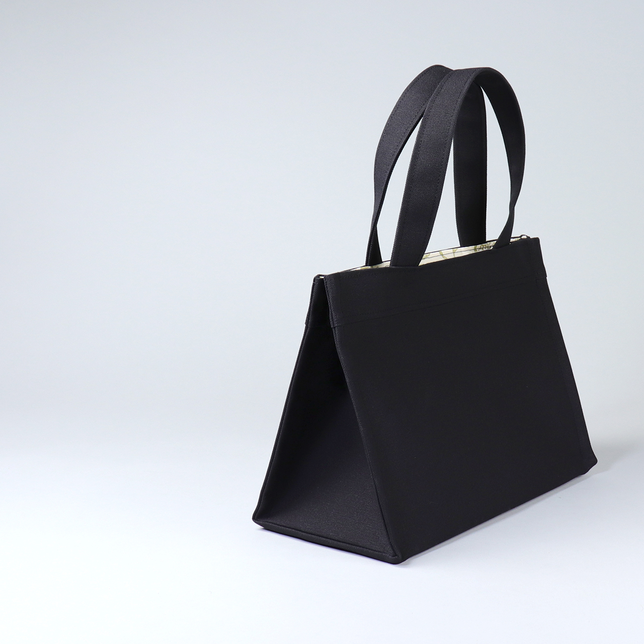 エヴリィトート　EveryTote　北欧生地×倉敷帆布 8号帆布　ブラック　オリジナル　ハンドメイド帆布トートバッグ　ハネアント神戸