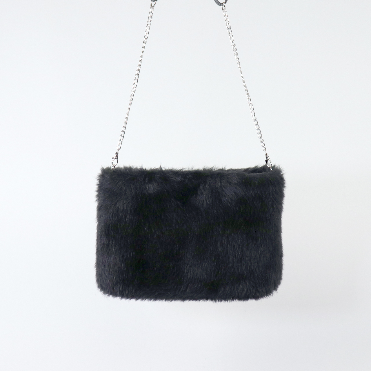 ドゥドゥ　DoDo　エコファー×北欧生地　ブラック　オリジナル　ハンドメイド3wayエコファーショルダーバッグ　ハネアント神戸